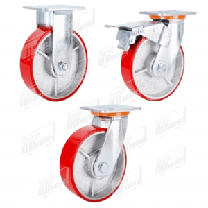 BÁNH XE BHK PU GANG DÀY - 100X50 (4X2), 125X50 (5X2), 150X50 (6X2), 200X50 (8X2) DĐ, CĐ, DĐ CT