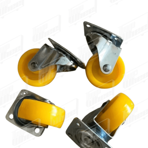 Bánh xe tủ bàn ghế 30-40-50-65-75 Vàng – Di động, Di động có khóa, Vít, Vít khóa
