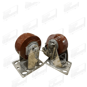 BÁNH XE INOX 304 PU NHỰA TẢI NẶNG - 100X50 (4X2), 125X50 (5X2), 150X50 (6X2), 200X50 (8X2) - DĐ, CĐ, DĐ CT